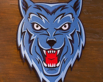 Großer Wolf Biker Biker Patch - Aufnäher für die Rückseite