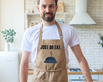 Apron for gift with joke Embroidered custom text. Unisex apron