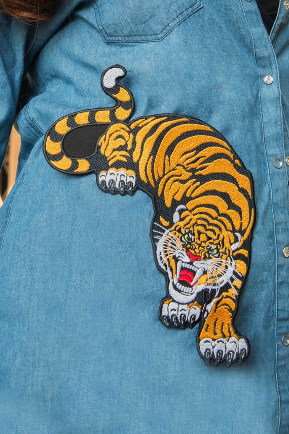 Iron On Tiger Patch - Large Iron On Tiger Patch - Large