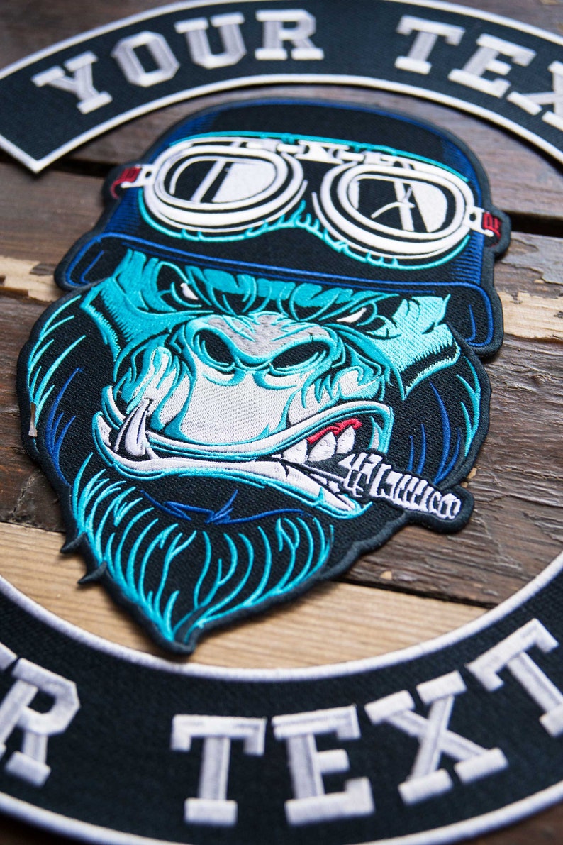 Large Embroidered Biker Gorilla Patch – Vest Jacket Accessory - Etsy