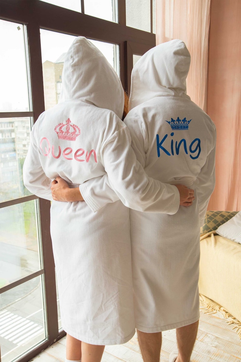 Personalized robes for couples cotton 100 Etsy