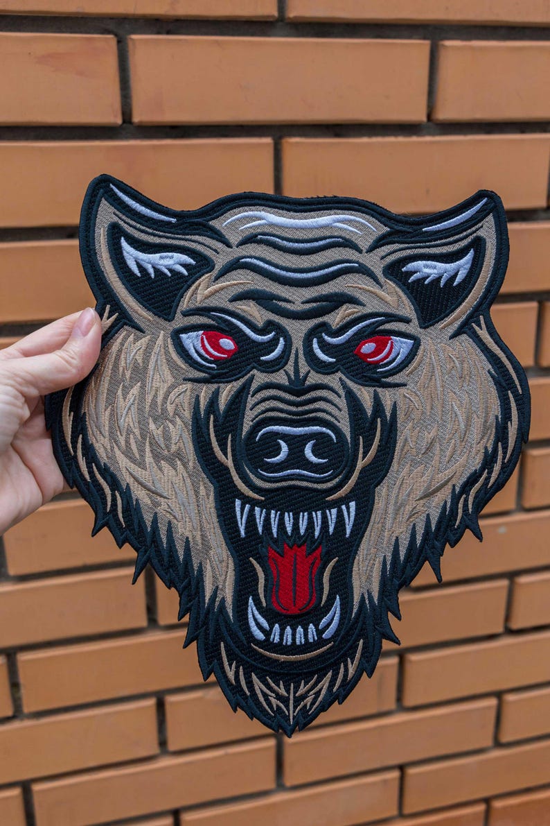 Lone Wolf Back Patch Personalized - Biker Vest Applique, Patch for ...