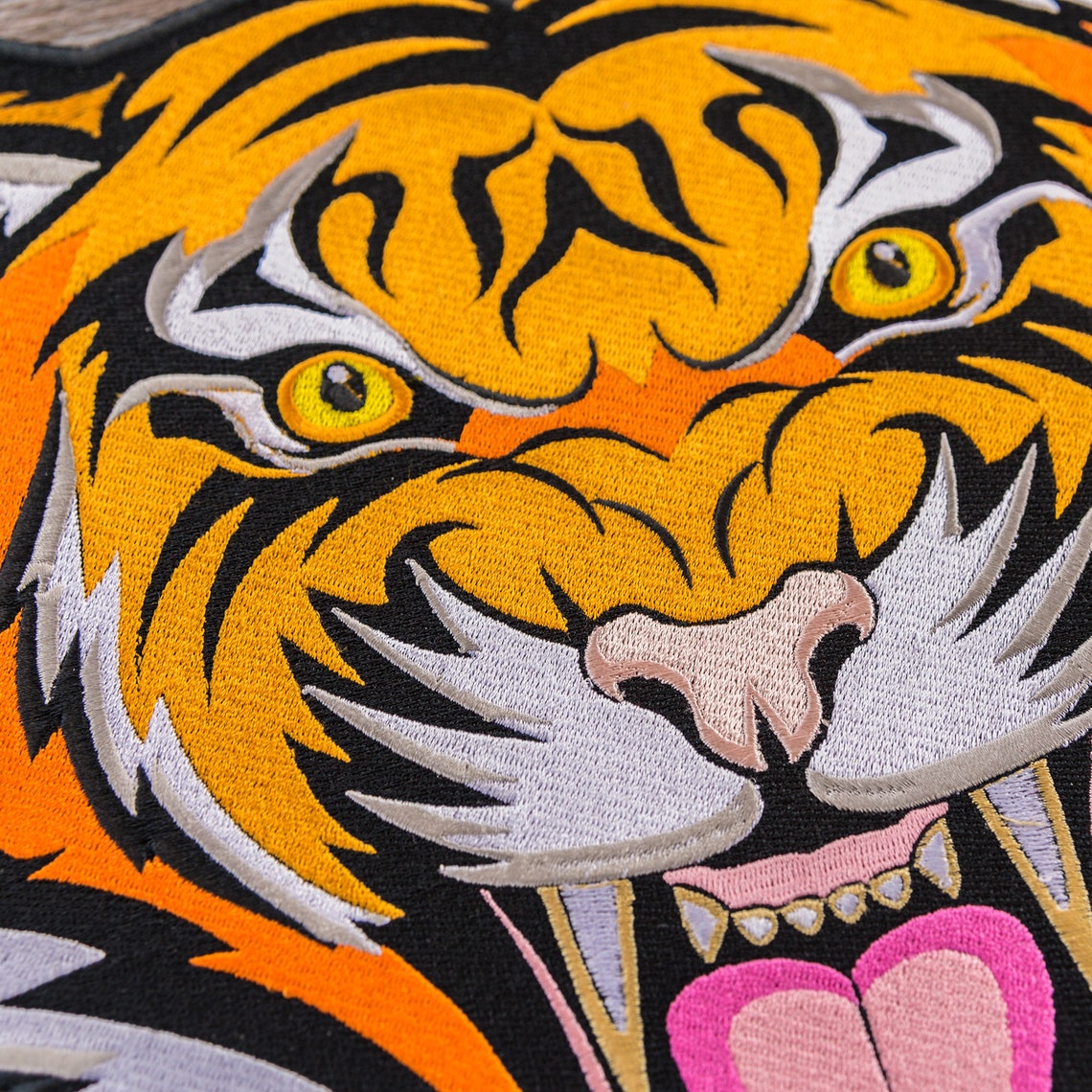 Large Embroidered Tiger Patch Ironon Patch Large Back Etsy