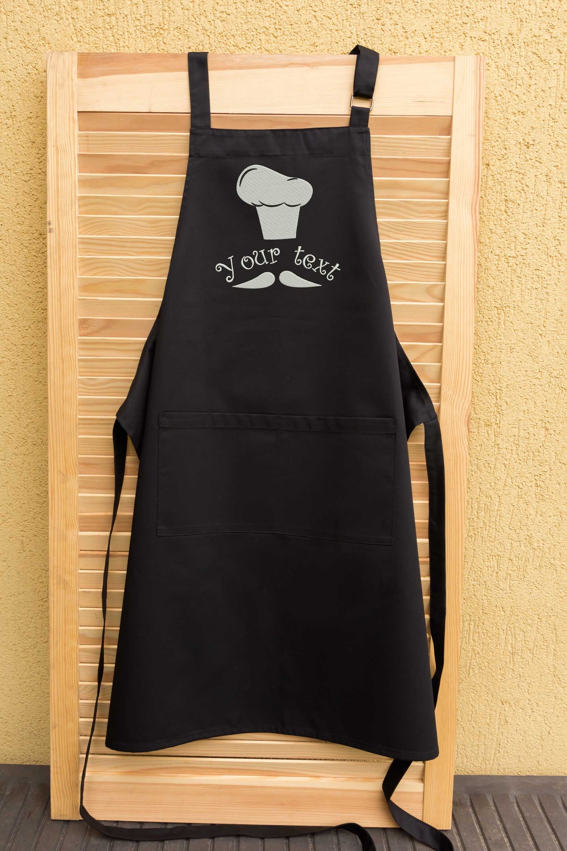 Personalized apron embroidered with custom embroidery. Etsy