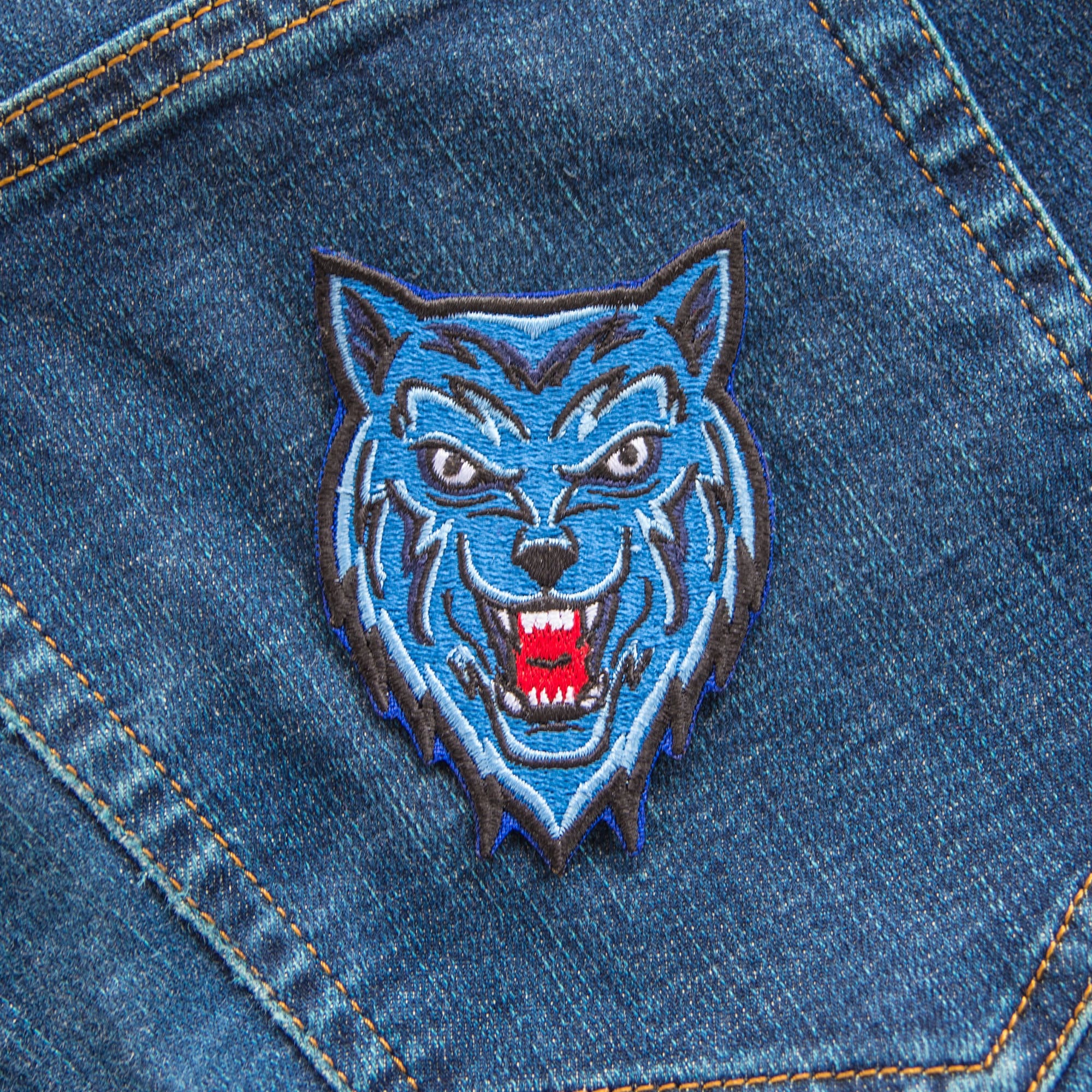 Iron on small wolf patch iron in velcro Etsy