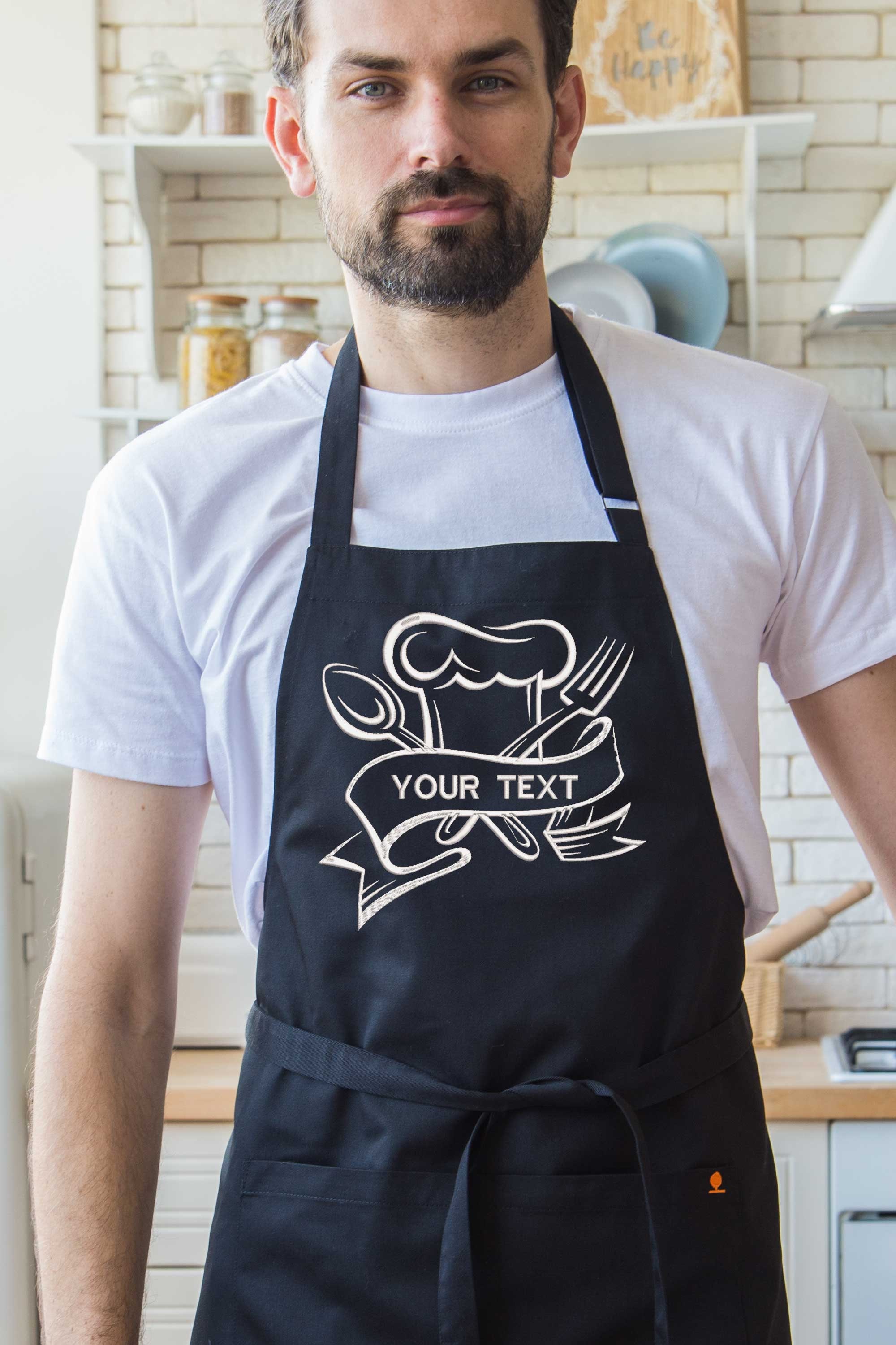 Chef Apron with Custom Name Men Personalized Gifts