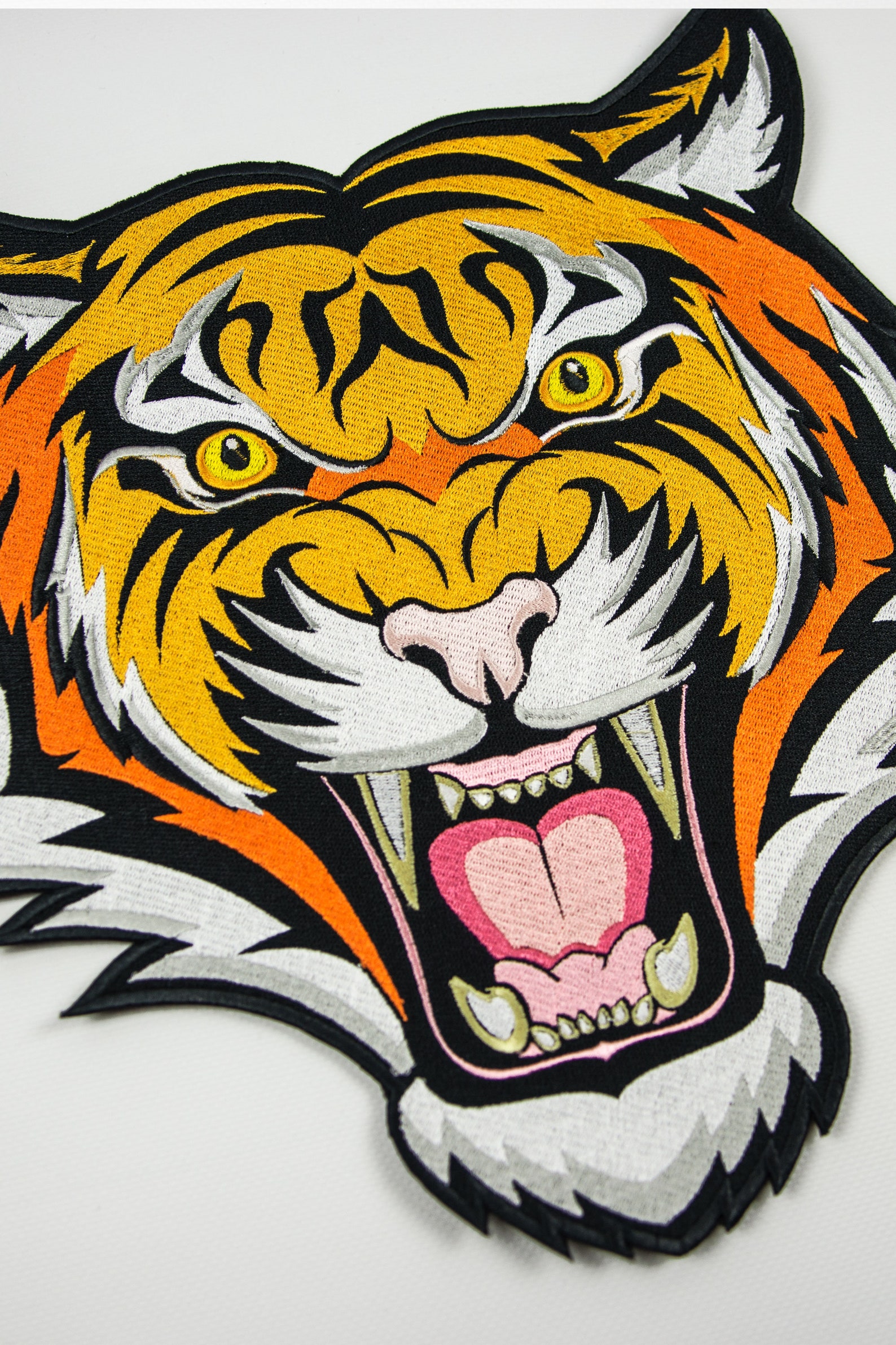 Large Embroidered Tiger Patch Ironon Patch Large Back Etsy