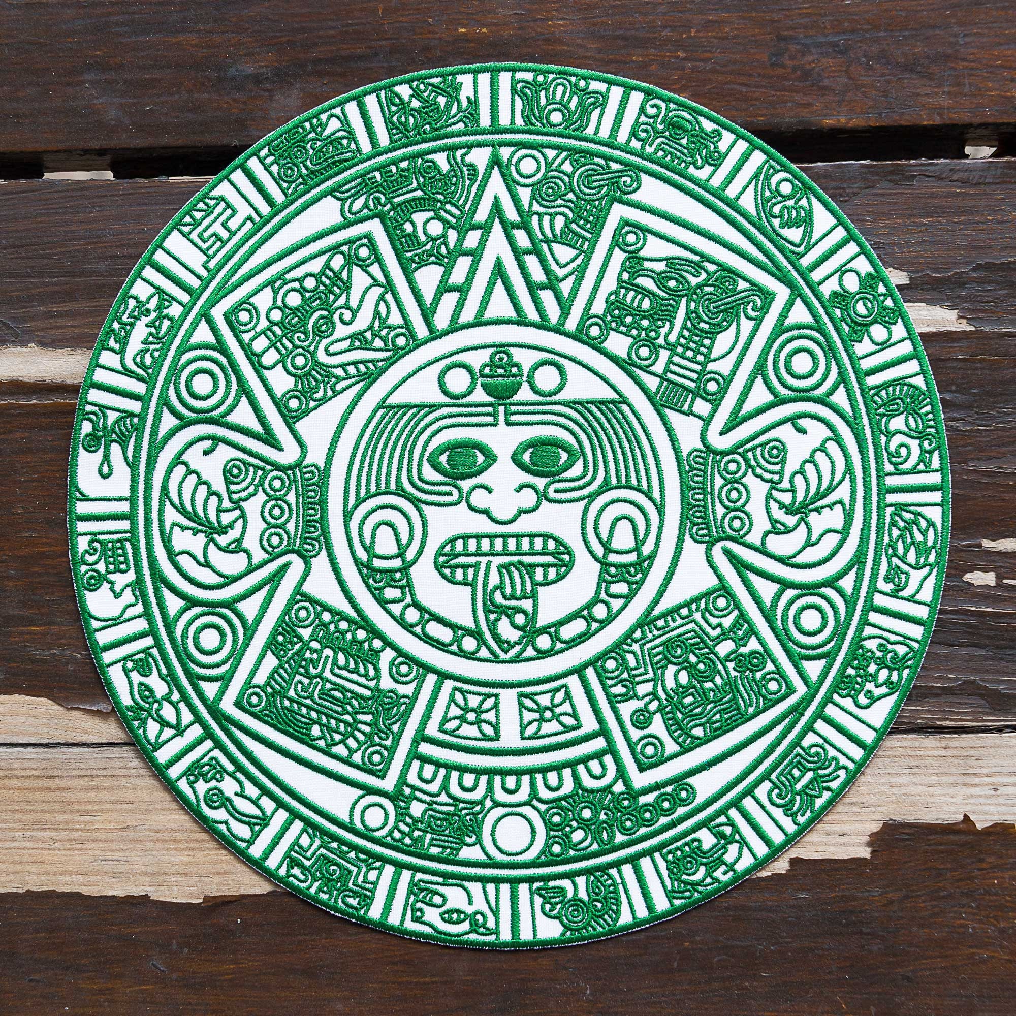 Aztec Calendar Large Iron on Patch Patches Mexico - Etsy
