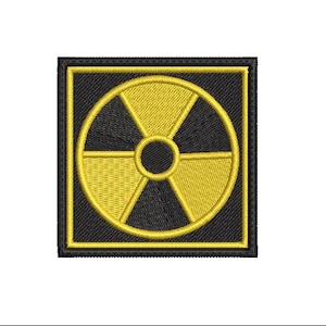 Radioactive Symbol Embroidered Patch, Warning Sign Applique