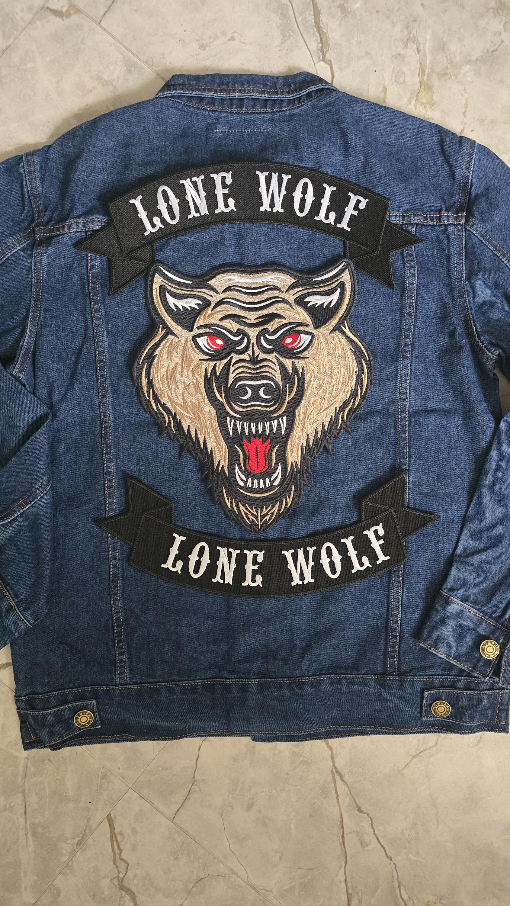 Lone Wolf Back Patch Personalized - Biker Vest Applique, Patch for ...