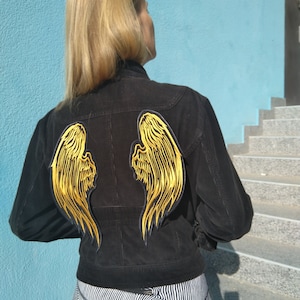 Large wings patch, embroidered wings patch