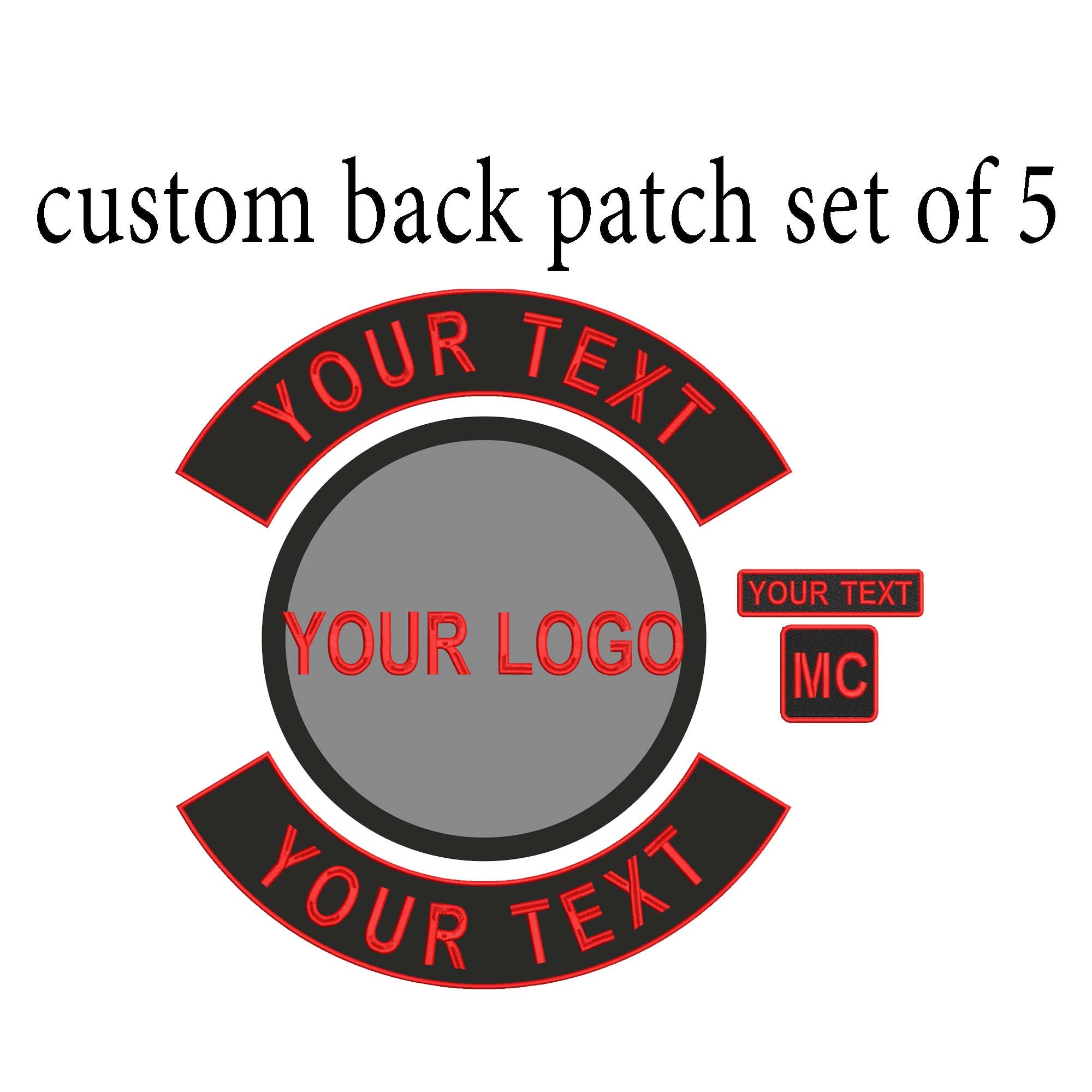 Custom Patches for Jackets Custom Back Patch Biker Patch Custom Rocker  Patch Half Circle 