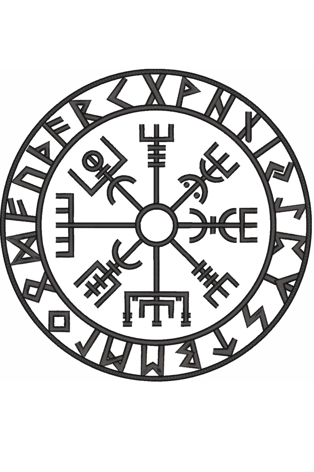Vegvisir the Magic Compass of Vikings Patches Back Patch, 10 Inch - Etsy