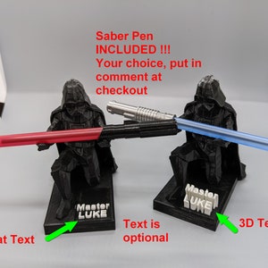 for fan of Darth Vader Pen Holder - 3D Custom TEXT