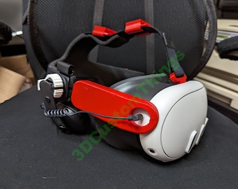 for Meta Quest 3 VR Headset - Franken Quest 3 Vive Deluxe Audio Strap Adapter