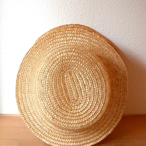 Vintage Summer Hat - French Rattan Hat - Sand Color