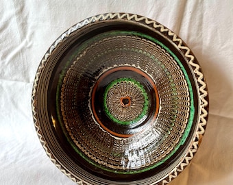 Vintage Horezu Romanian Pottery Bowl