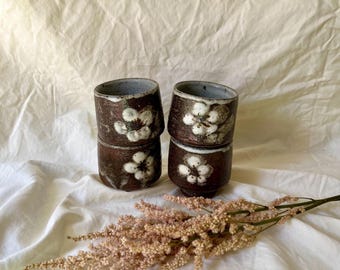 Vintage Ceramic Coffee Cups - Handpainted Cups