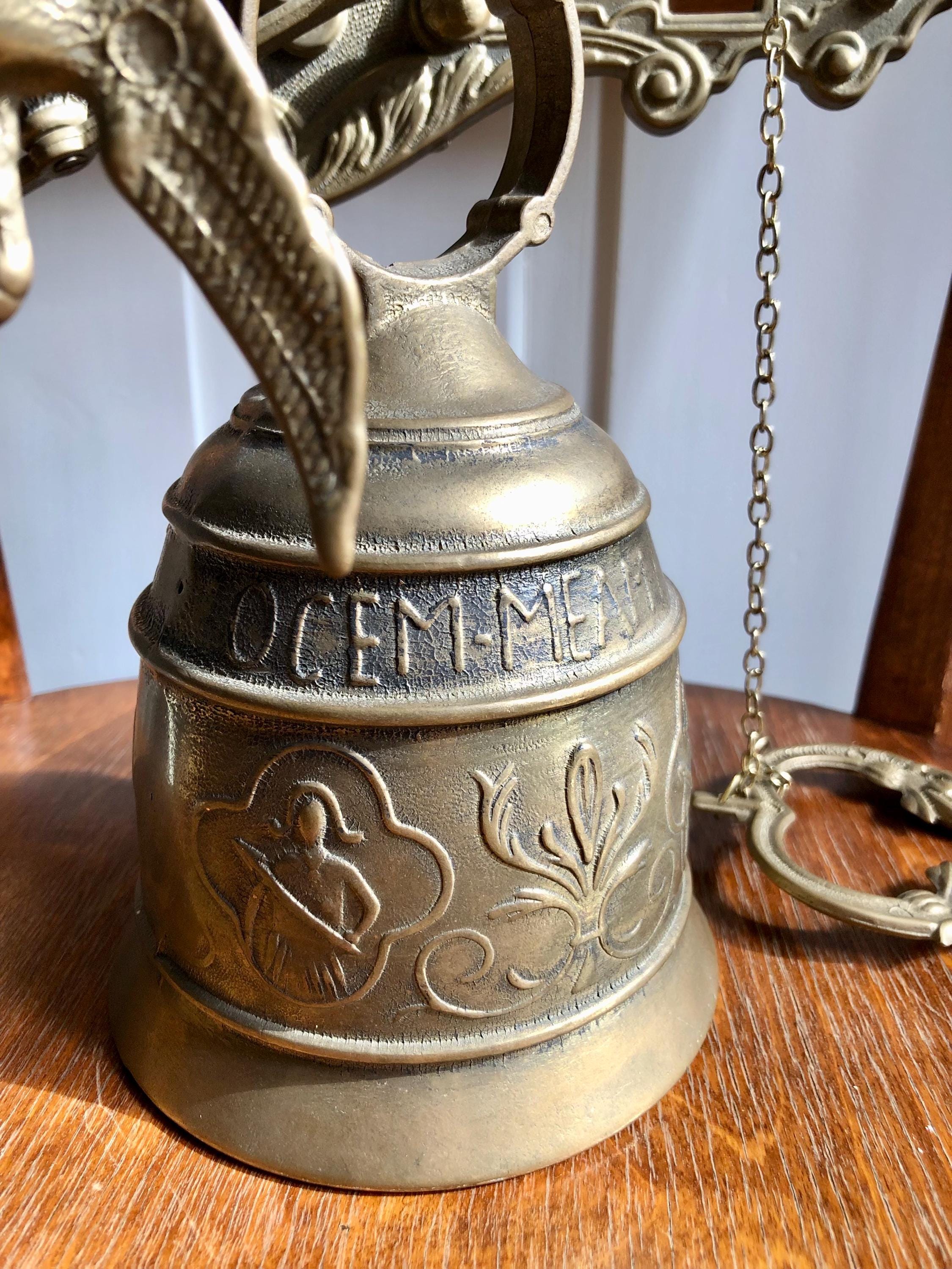Antique Brass Victorian Counter Bell – Ornate Shopkeeper’s Bell With ...