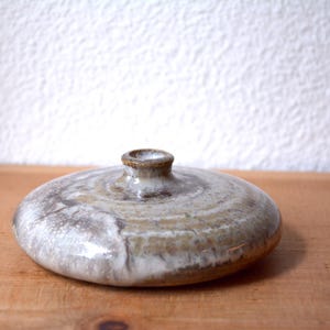 Vintage Studio Pottery Bud Vase: Earthy Glazed Stoneware Decor