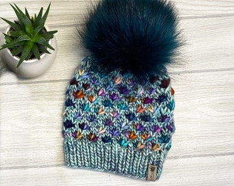 Knit Hat | Wool Hat | Wool Beanie | Luxury Beanie | Lotus Flower Beanie | Flower Beanie | Slow Fashion | Hand Knit Beanie | Made To Order