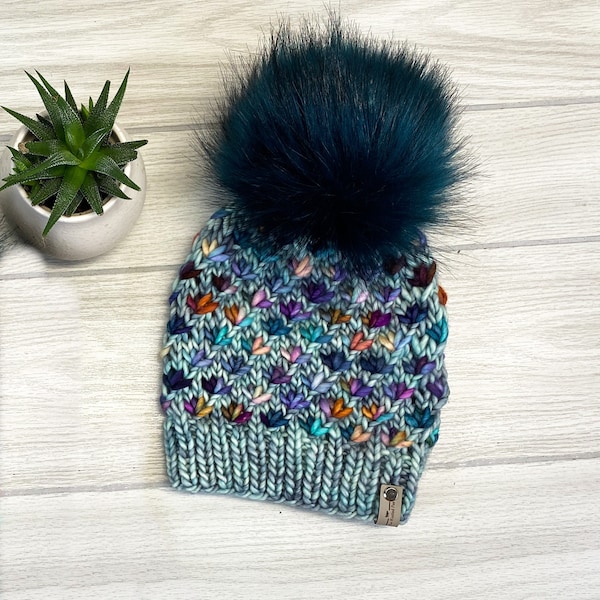 Knit Hat | Wool Hat | Wool Beanie | Luxury Beanie | Lotus Flower Beanie | Flower Beanie | Slow Fashion | Hand Knit Beanie | Made To Order