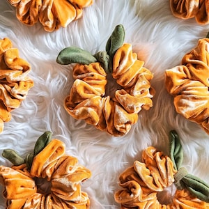 Scrunchie | Orange Scrunchie | Pumpkin Scrunchie | Fall Scrunchie | Halloween | Boo Basket Filler