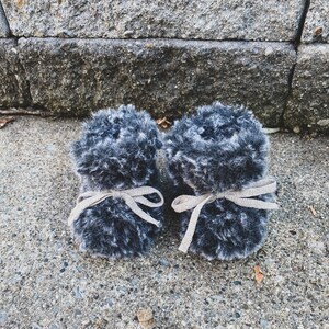 Fuzzy sale baby booties