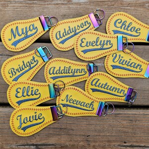 Softball Bag Tag | Softball Keychain | Ready To Ship | Customized KeyChain | Name Tag |