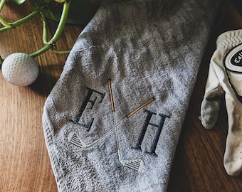 Monogrammed Golf Towel | Personalized | Gift | Fathers Day