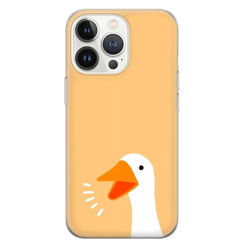 Funny Duck Phone Case Silly Goose Cover for iPhone 15 14 13 12 Pro Xs