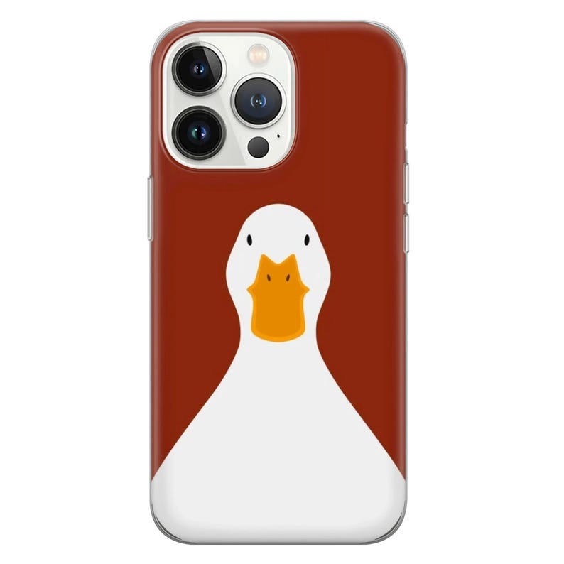 Funny Duck Phone Case Silly Goose Cover for iPhone 15 14 13 12 Pro Xs