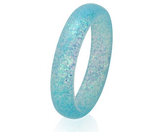 Slim Blue Silicone Ring