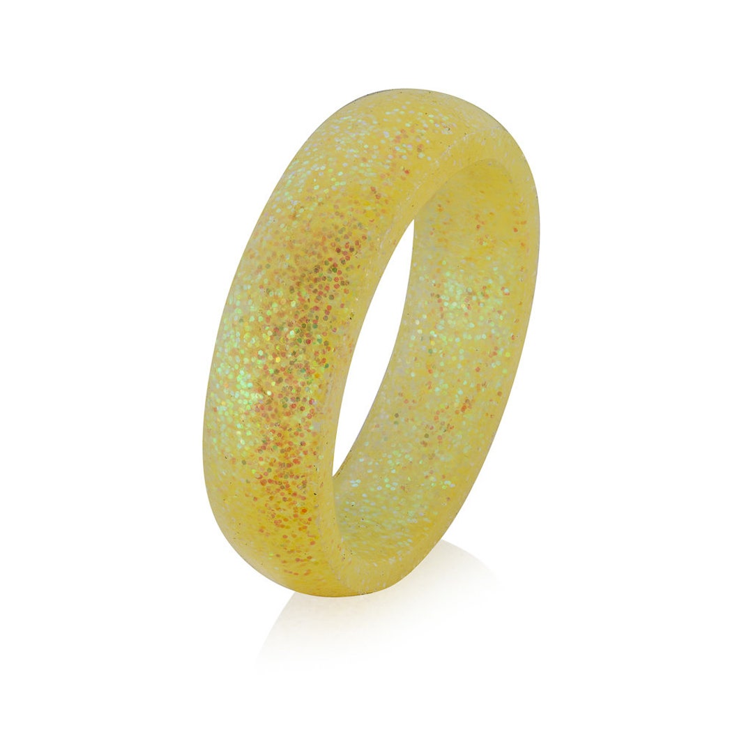 Cosmic Yellow Silicone Ring Etsy