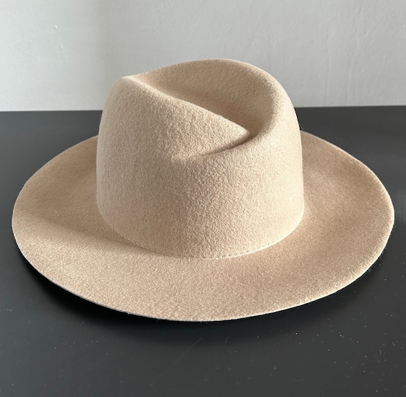 Camel Wool Felt Fedora Hat Bases - Soft Brim - Etsy display picture 1