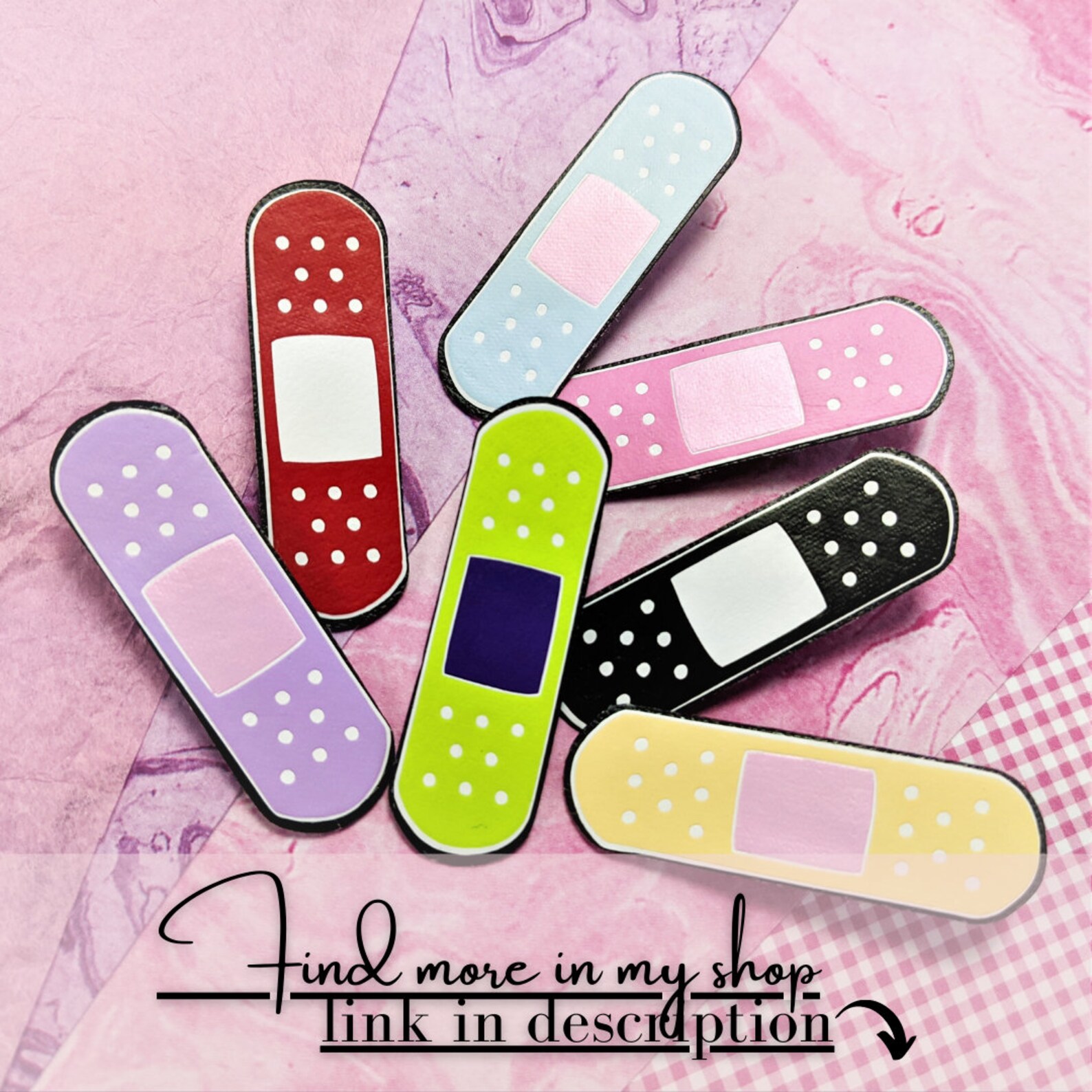 Yami Kawaii Pastel Pink Band Aid Hair Clip Etsy