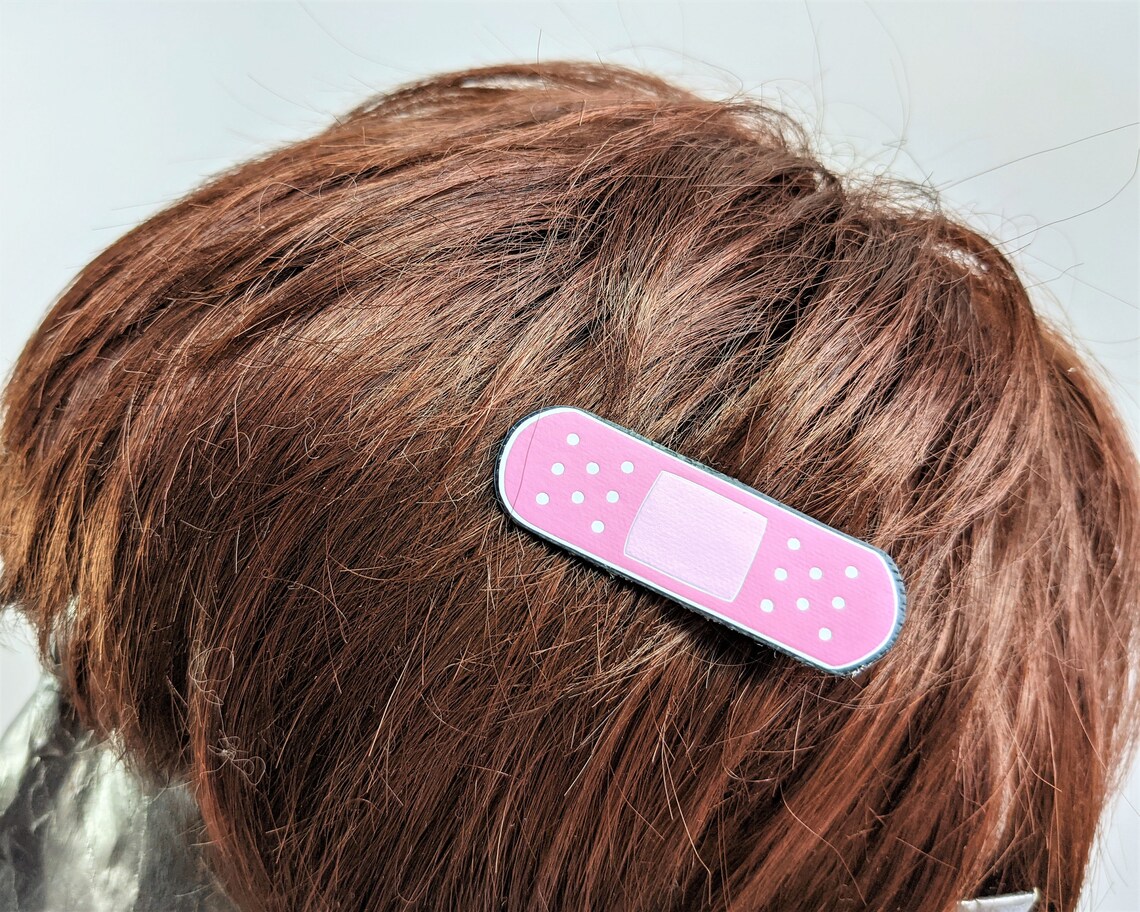 Yami Kawaii Pastel Pink Band Aid Hair Clip Etsy