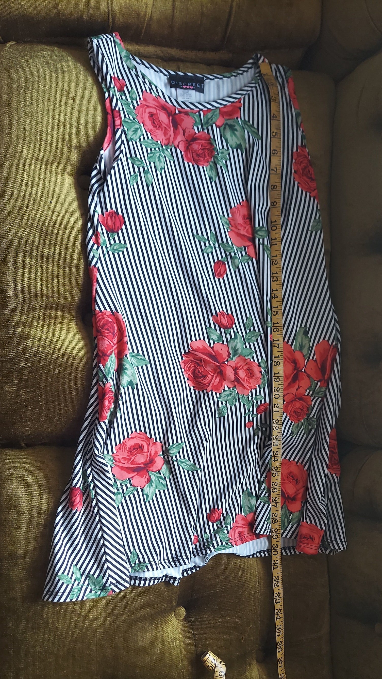 Rose Print Flare Dress Size Small - Etsy