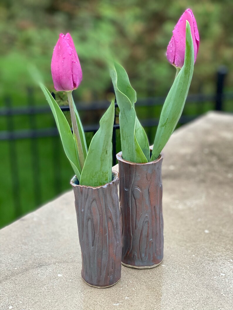 Woody Bud Vases
