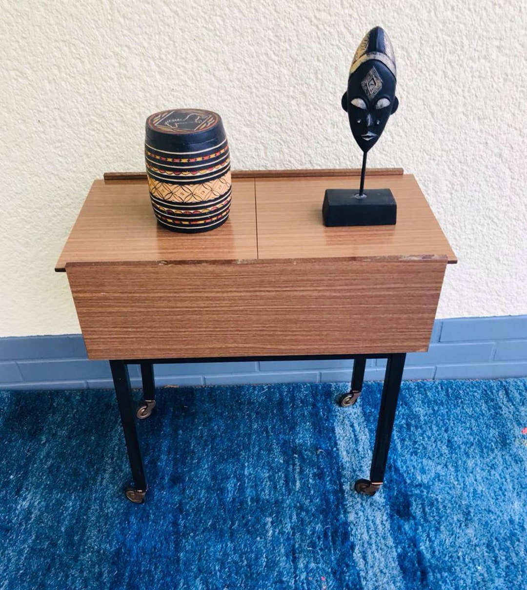 Very Nice Vintage Sewing Box / Side Table / Small Chest of Drawers
