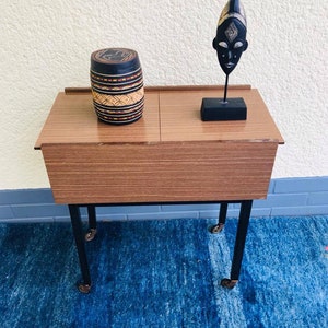 Very nice vintage sewing box / side table / small chest of drawers / flower table OPAL furniture from the 60s