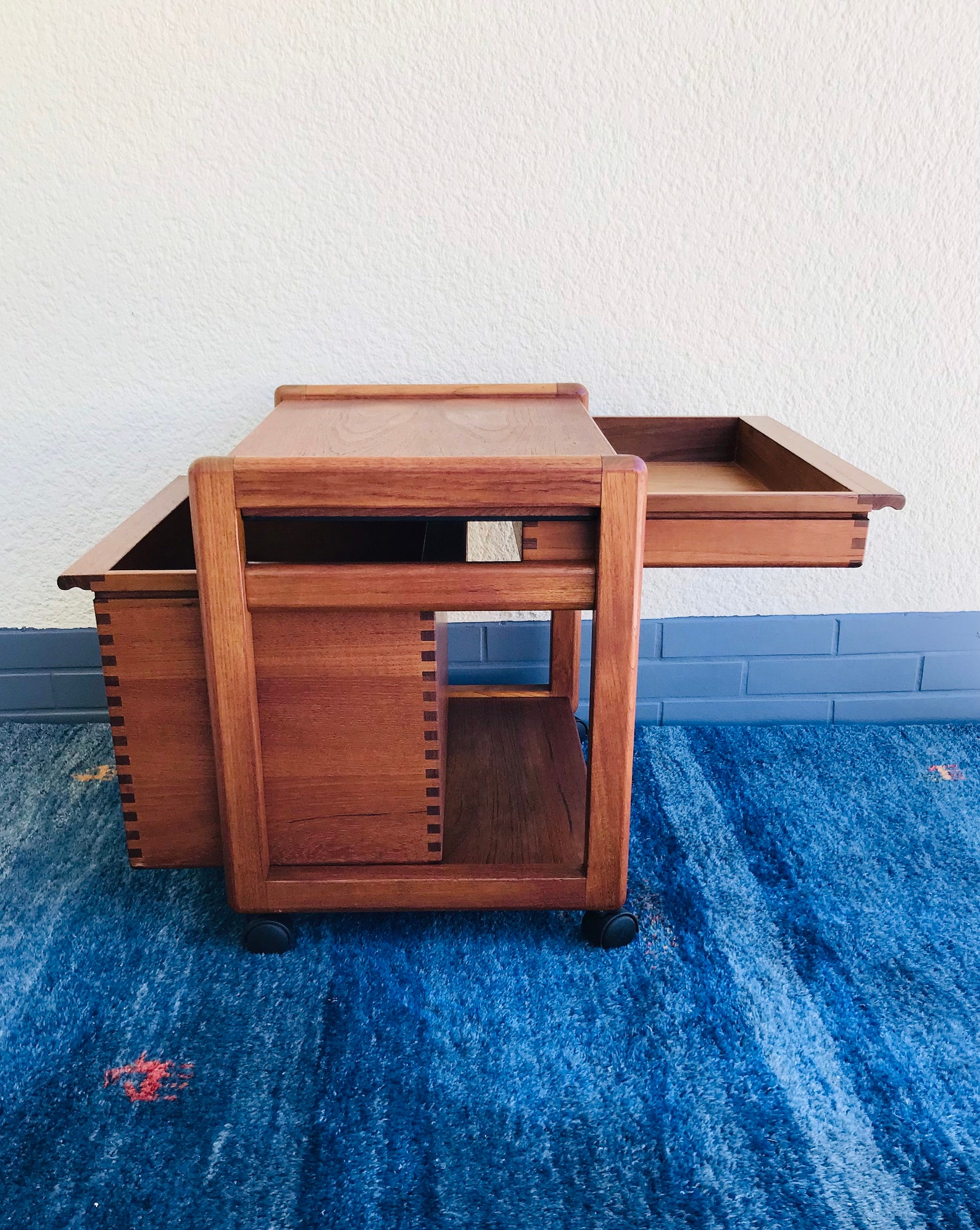 A Danish Vintage Sewing Box / Side Table / Small Chest of Etsy