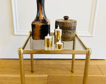 A beautiful French solid brass side table / flower table from the 60s