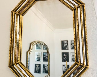Very nice Belgian mirror from the 60s in gold