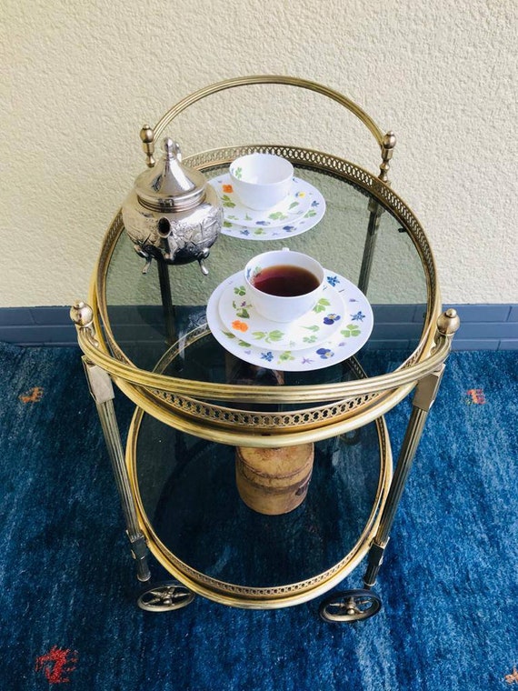 A Very Beautiful French Neoclassical Bar Cart / Serving Cart / Tea