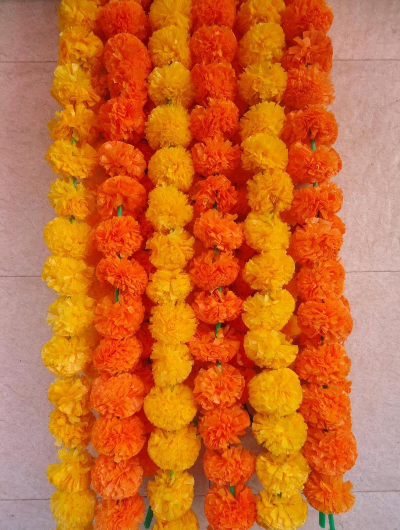 100 Wholesale Artificial Marigold Flower decor Garlands Vine Etsy
