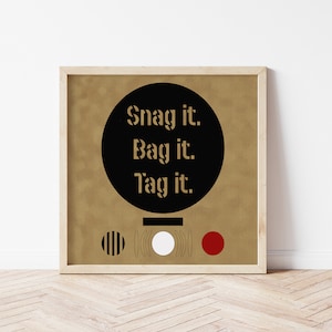 Warehouse Agents Inspired, Snag Bag Tag, Farnsworth Inspired, Unframed, 8&quot; x 8&quot; Art Print, 8.5&quot; x 11&quot; Art Print, Sci-Fi Geek