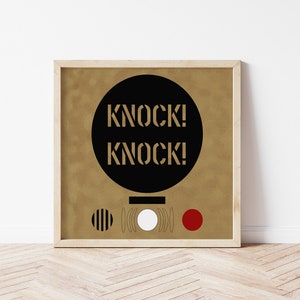 Warehouse Agents Inspired, Knock Knock, Farnsworth Inspired, Unframed, 8&quot; x 8&quot; Art Print, 8.5&quot; x 11&quot; Art Print, Sci-Fi Geek