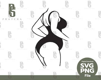 Booty Silhouette, Booty SVG, Sticker, Ass SVG, Files For Cricut, Clipart PNG, File for Cricut, silhouette decal - instant digital download.