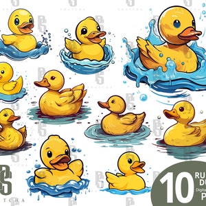 10 Rubber Duck PNG Bundle, Digital Crafts Designs Transparent, Rubber duck Clipart, Bath Toy Clipart, Commercial Use, PNG Sublimation.
